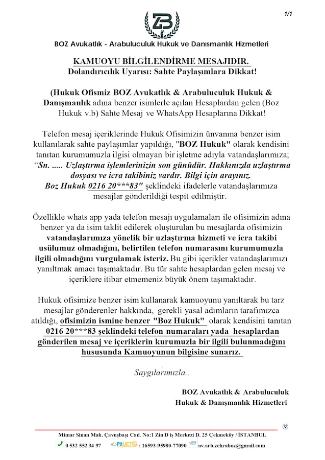 Bilgilendirme